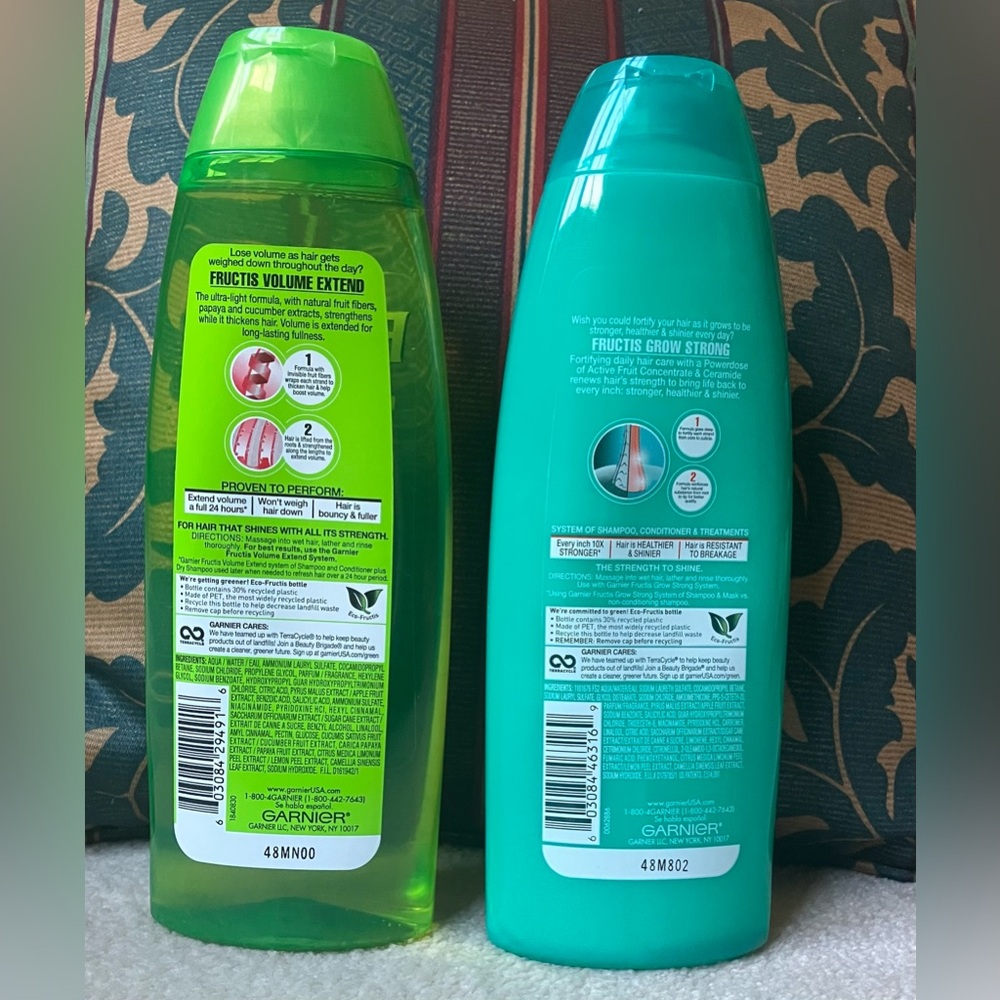 Lot of 2 Garnier Fructus Fortifying Shampoos Unisex - Picture 2 of 2